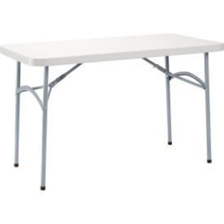 NATIONAL PUBLIC SEATING Interion® Plastic Folding Table, 24" x 48", White INT-BT2448-21